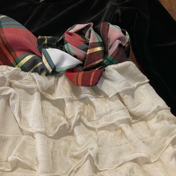 Bonnie Jean Gold Ruffle Christmas Dress - Picture 6 of 6